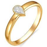 Золотое кольцо с бриллиантом, 1555130