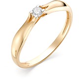Золотое кольцо с бриллиантом, 1555898