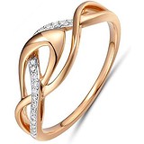 Женское золотое кольцо с бриллиантами, 1603002