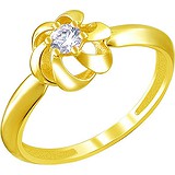 Золотое кольцо с куб. цирконием, 1615034