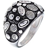 Женское серебряное кольцо с куб. циркониями, 1645242