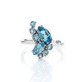 Женское серебряное кольцо с топазами, 1646010