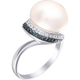 Женское золотое кольцо с бриллиантами и жемчугом, 1668538