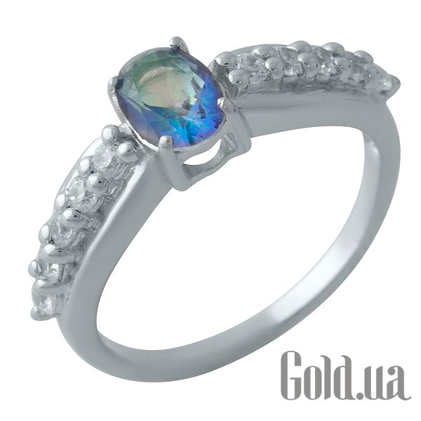 

Женские кольца Fresh Jewelry, Женское серебряное кольцо с топазом и куб. циркониями, 18