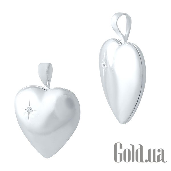 

Кулоны-сердечки Fresh Jewelry, Серебряный кулон с куб. цирконием