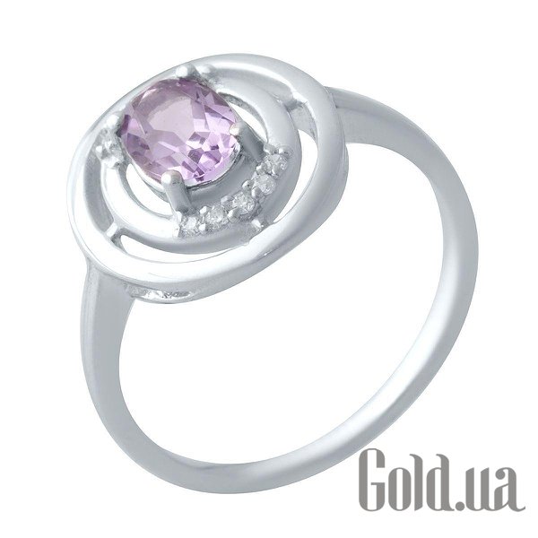 

Женские кольца Fresh Jewelry, Женское серебряное кольцо с аметистом и куб. циркониями, 17.5