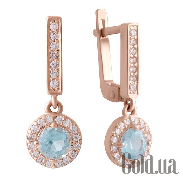 

Серьги с подвесками Fresh Jewelry, Золотые серьги с топазами и куб. циркониями