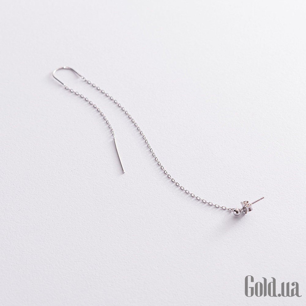 Серебряная одиночная серьга onx123055