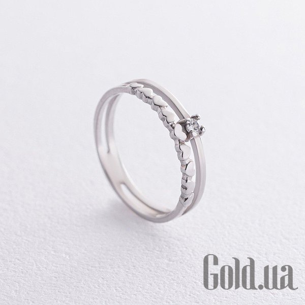 

Кольцо Украина, Серебряное кольцо с куб. цирконием, 16