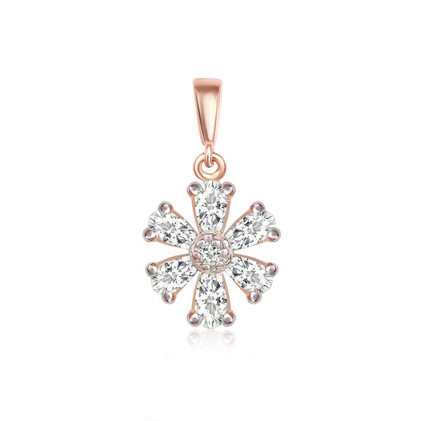 Серебряный кулон  с куб. циркониями в позолоте