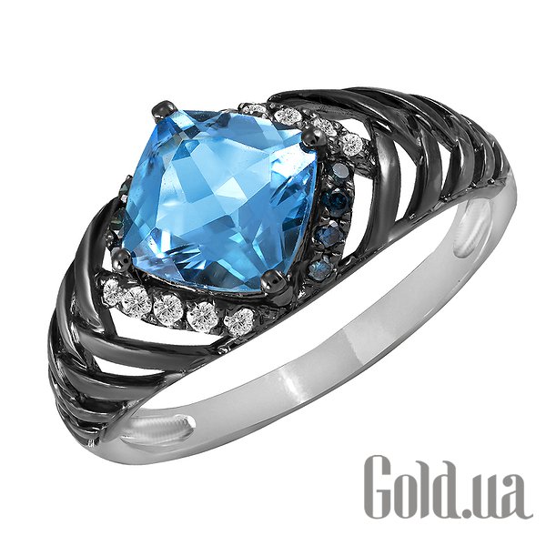 

Кольцо Lurie Jewelry, Женское золотое кольцо с бриллиантами и топазом, 17