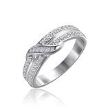 Женское серебряное кольцо с куб. циркониями, 1525435