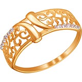 Женское золотое кольцо с куб. циркониями, 1538747