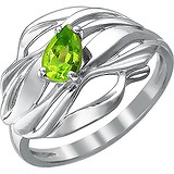 Женское серебряное кольцо с хризолитом, 1610939