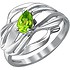 Женское серебряное кольцо с хризолитом - фото 1
