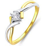 Золотое кольцо с бриллиантом, 1628603