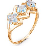 Женское золотое кольцо с топазами, 1650107