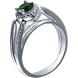 Женское серебряное кольцо с куб. циркониями, 1675963