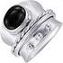 Женское серебряное кольцо с ониксом - фото 1