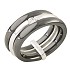 Серебряное обручальное кольцо с керамикой и куб. цирконием - фото 1