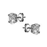 Срібні сережки з куб. цирконіями, 1701819