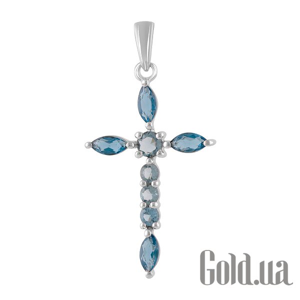 

Кулон-крестик Fresh Jewelry, Серебряный кулон с топазами