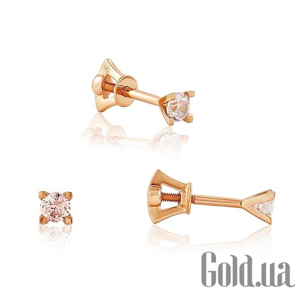 

Серьги-гвоздики Украина, Золотые серьги с Swarovski Zirconia