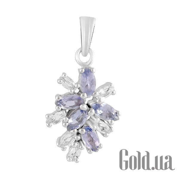 Жіночі кулони Fresh Jewelry Срібний кулон з танзанітами і топазами