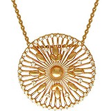 Золотой кулон с цепочкой с бриллиантами, 1555900