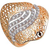 Женское золотое кольцо с куб. циркониями, 1604540