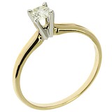 Золотое кольцо с бриллиантом, 1607868
