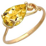 Женское золотое кольцо с цитрином, 1617852