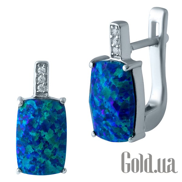 

Серьги Fresh Jewelry, Серебряные серьги с опалами и куб. циркониями