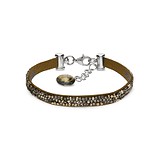 Жіночий браслет з мистецтв. замші з кристалами Swarovski, 1639868
