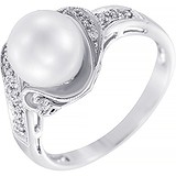Женское золотое кольцо с бриллиантами и жемчугом, 1645244