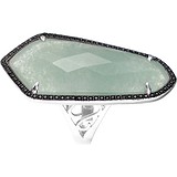 Женское серебряное кольцо с куб. циркониями и авантюрином, 1670332