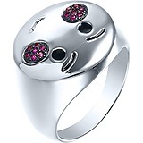 Женское серебряное кольцо с куб. циркониями, 1675964