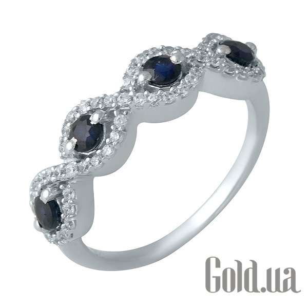

Женские кольца Fresh Jewelry, Женское серебряное кольцо с сапфирами и куб. циркониями, 17