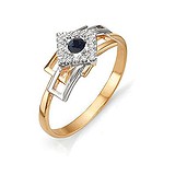 Женское золотое кольцо с сапфиром и бриллиантами, 1704636