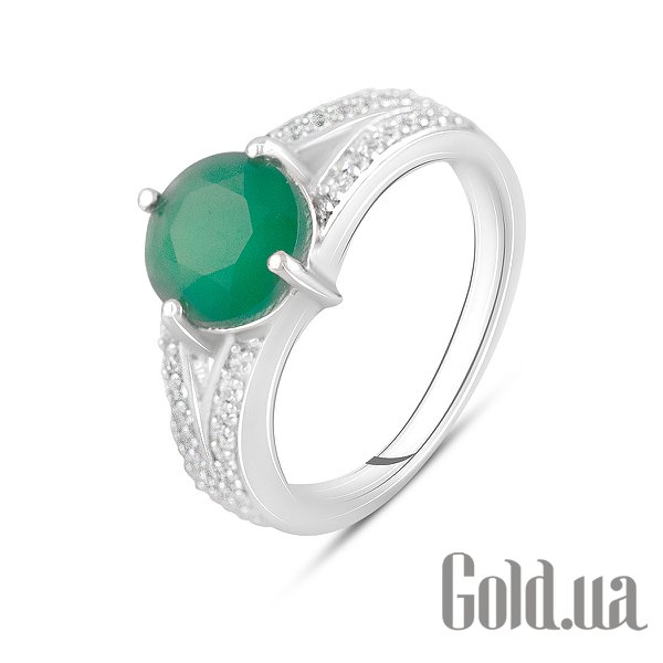 

Женские кольца Fresh Jewelry, Женское серебряное кольцо с куб. циркониями и агатом, 17