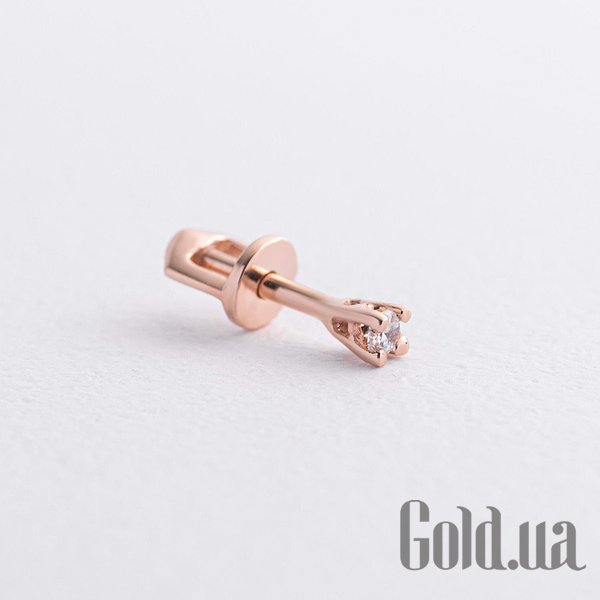 

Серьги-гвоздики Украина, Золотая одиночная серьга с куб. цирконием