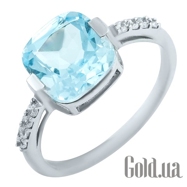 

Женские кольца Fresh Jewelry, Женское серебряное кольцо с топазом и куб. циркониями, 18