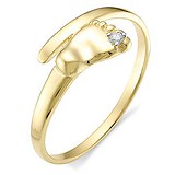 Женское золотое кольцо с бриллиантом, 1602749