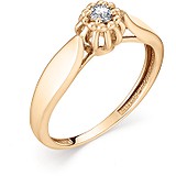Золотое кольцо с бриллиантом, 1606077