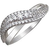 Женское серебряное кольцо с куб. циркониями, 1611709