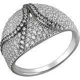 Женское серебряное кольцо с куб. циркониями, 1620413
