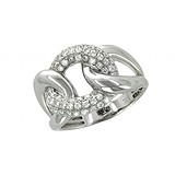 Женское серебряное кольцо с куб. циркониями, 1622461