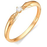 Золотое кольцо с бриллиантом, 1659837