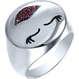 Женское серебряное кольцо с куб. циркониями, 1675965