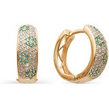 Золоті сережки з смарагдами і діамантами, 1697213